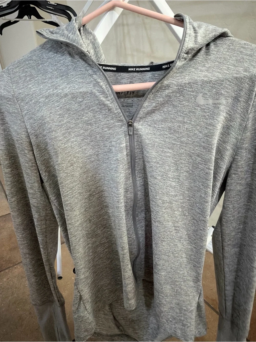 Nike Women’s Gray Dri-FIT Full-Zip Hoodie